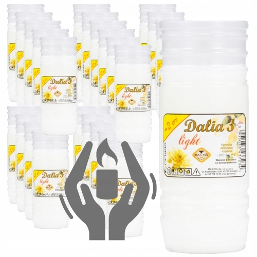 Parafínové zásobníky do sviec DALIA LIGHT 3, 24 kusov